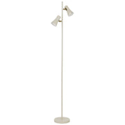 Verik 2lt Floor Lamp Beige with Brass