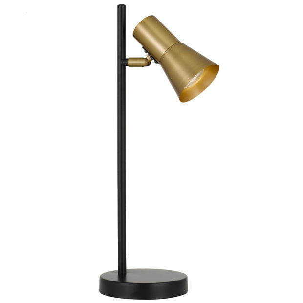 Verik Table Lamp Black with Brass Shades