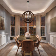 Vestal 4lt Pendant Black with Timber