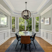 Vestal 4lt Pendant Black with Timber