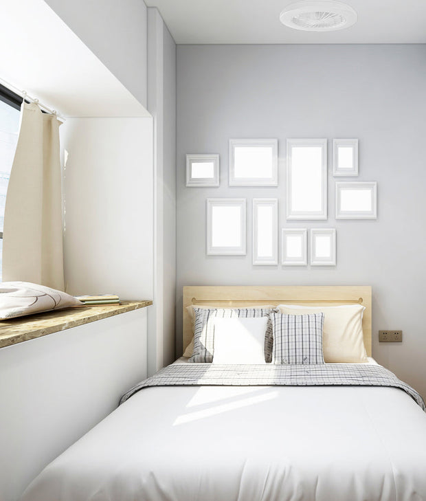 Viftu Low Profile White DC Ceiling Fan with 40W 3CCT LED Light