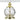 Vivian Table Lamp Gold and Glass with White Shade