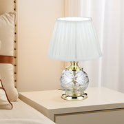 Vivian Table Lamp Gold and Glass with White Shade