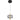 VOLEN 8w LED 3000K Black and Gold with Smoke Glass Single Pendant