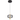 VOLEN 8w LED 3000K Black and Gold with Smoke Glass Single Pendant