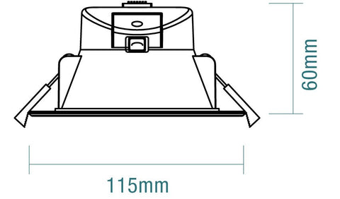 Vito 9w Flat Tricolour LED Integrated Downlight Matt White