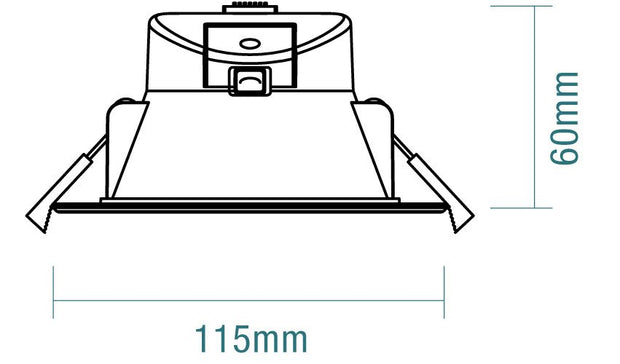 Vito 9w Flat Tricolour LED Integrated Downlight Matt White
