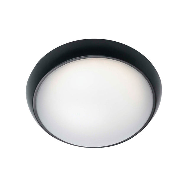 WYNN 8w LED 4000K Black Round Bunker Light