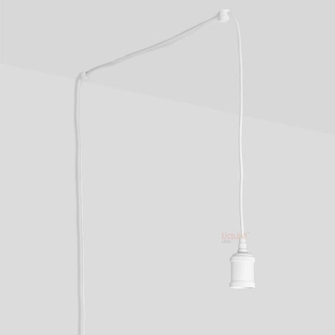 Suspension to suit Bare Bulb with Flex and Plug White