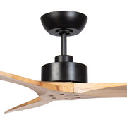 Wynd 54 DC Ceiling Fan Black and Handcrafted Natural Blades