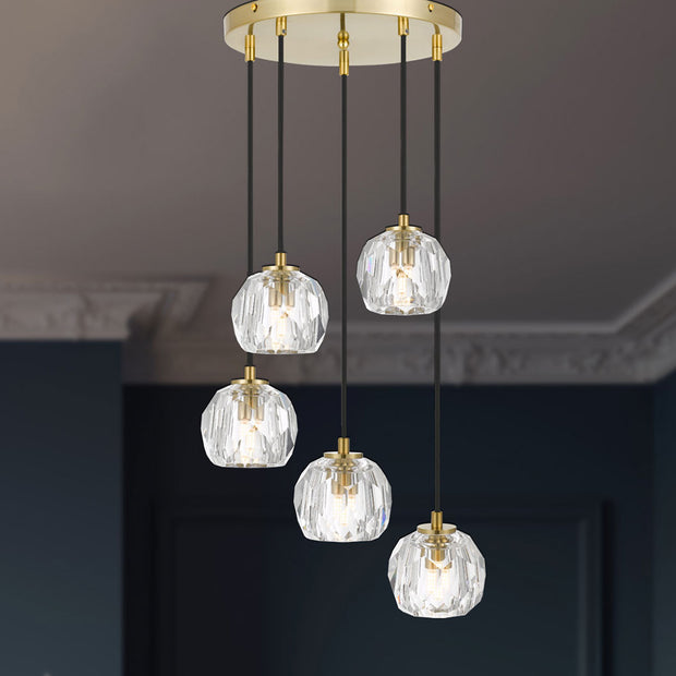 Zaha Cluster Pendant Antique Gold