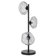 Zecca 3 Light Table Lamp Black and Smoked Glass