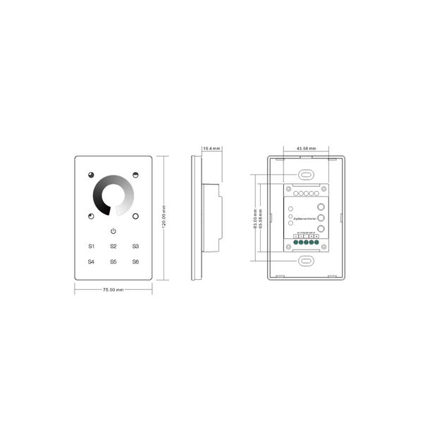 Zigbee Single Colour LED Touch Panel Controller