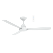 Zorro DC 1220mm ABS 3 Fast Fix Blade Remote Control Ceiling Fan Only Matt White
