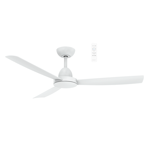 Zorro DC 1220mm ABS 3 Fast Fix Blade Remote Control Ceiling Fan Only Matt White
