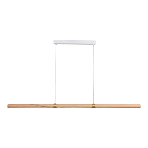 Aquila 32w LED CCT 2000mm Ash/ White Natural Timber Linear Pendant