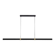 Aquila 32w LED CCT 2000mm Black Ash/ Black Natural Timber Linear Pendant