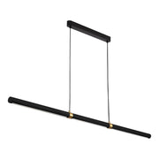 Aquila 32w LED CCT 2000mm Black Ash/ Black Natural Timber Linear Pendant