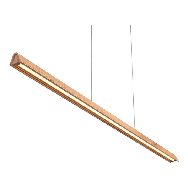 Avocent 32w LED CCT 2000mm Ash/White Natural Timber Linear Pendant