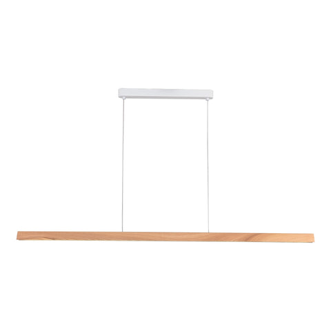 Avocent 24w LED CCT 1500mm Ash/White Natural Timber Linear Pendant