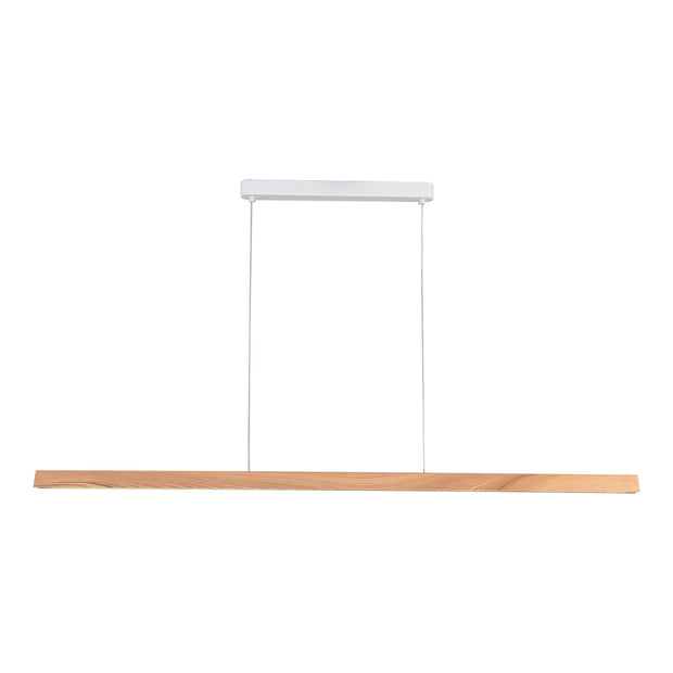 Avocent 32w LED CCT 2000mm Ash/White Natural Timber Linear Pendant