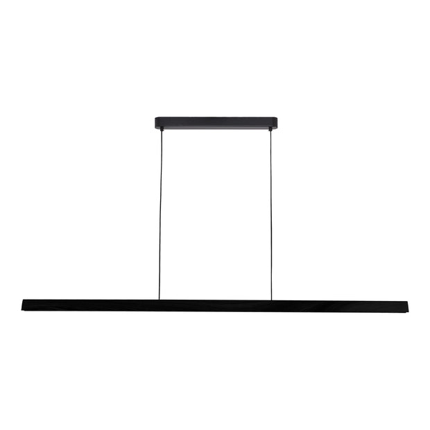 Avocent 32w LED CCT 2000mm Black Ash/ Black Natural Timber Linear Pendant