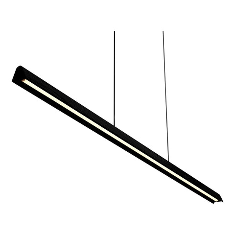Avocent 24w LED CCT 1500mm Black Ash/ Black Natural Timber Linear Pendant