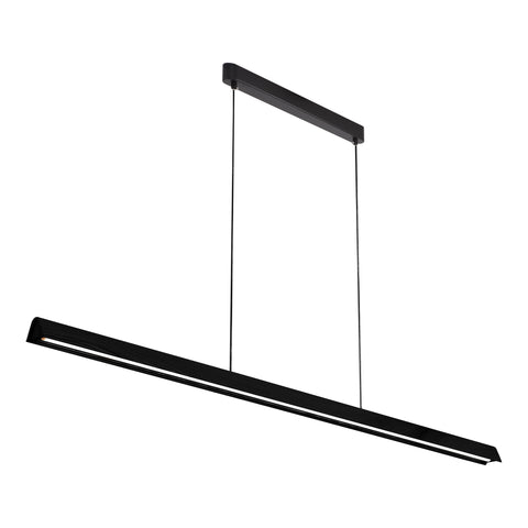 Avocent 24w LED CCT 1500mm Black Ash/ Black Natural Timber Linear Pendant