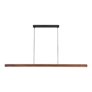 Avocent 32w LED CCT 2000mm Walnut/ Black Natural Timber Linear Pendant