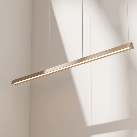 Avocent 24w LED CCT 1500mm Ash/White Natural Timber Linear Pendant