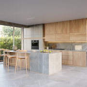 Avocent 32w LED CCT 2000mm Ash/White Natural Timber Linear Pendant