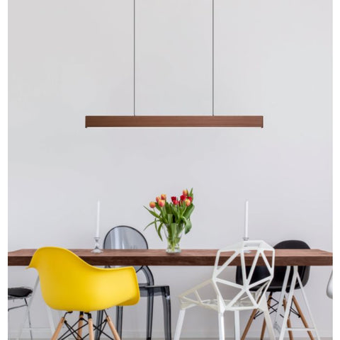 CLIMENE 3 30W LED CCT 1200mm Walnut Pendant