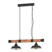 Oldbury Wooden 2 Light Pendant