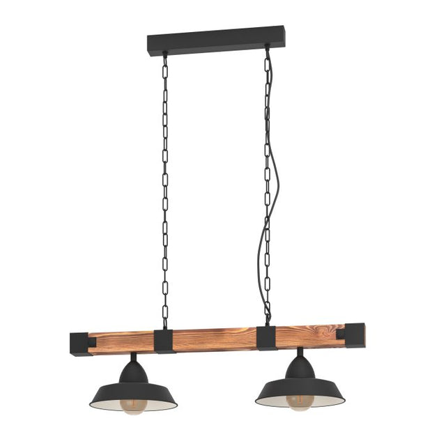 Oldbury Wooden 2 Light Pendant