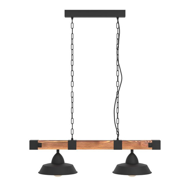 Oldbury Wooden 2 Light Pendant