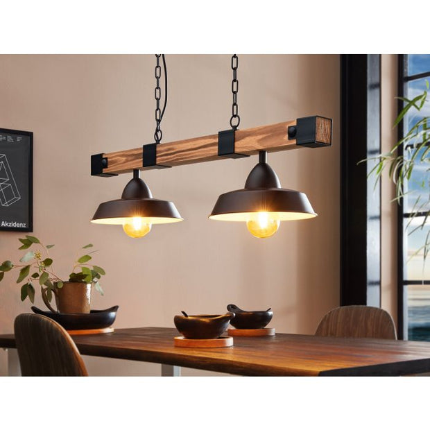 Oldbury Wooden 2 Light Pendant