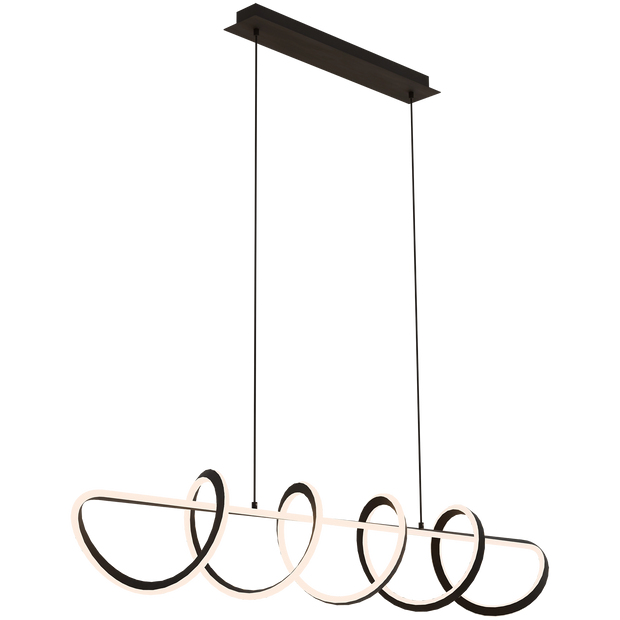 Bulbul 80w CCT LED 1500mm Linear Spiral Pendant Black