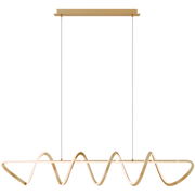 Bulbul 80w CCT LED 1500mm Linear Spiral Pendant Brass