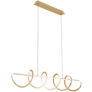 Bulbul 80w CCT LED 1500mm Linear Spiral Pendant Brass