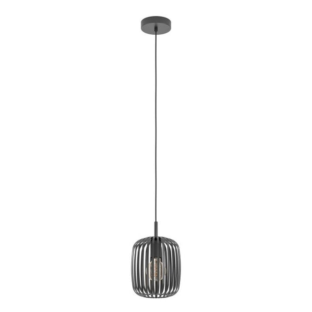 ROMAZZINA Single E27 Black Steel Pendant