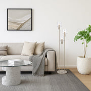 Mika Floor Lamp Grey with Clear