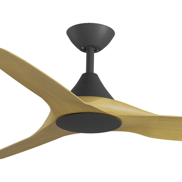 CloudFan 48 Inch WiFi DC Ceiling Fan Black and Bamboo