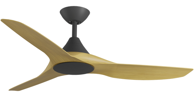 CloudFan 48 Inch WiFi DC Ceiling Fan Black and Bamboo