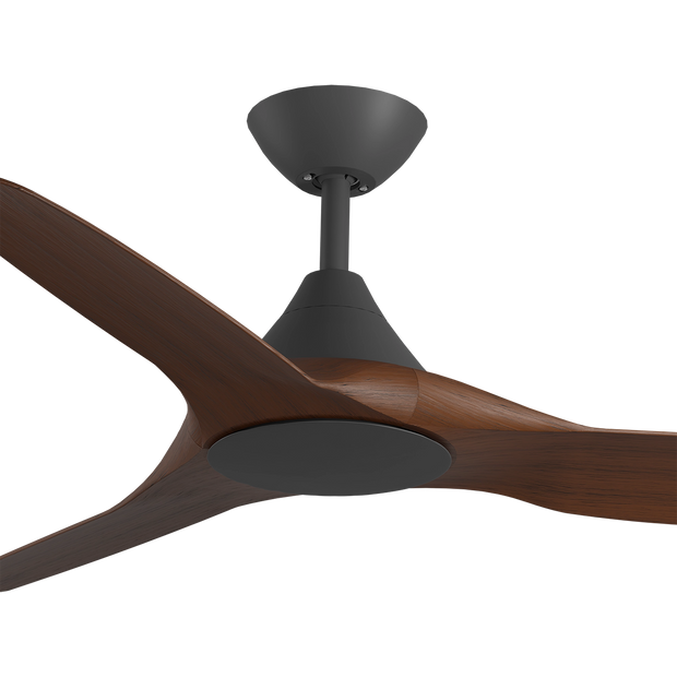 Cloudfan 48 Inch WiFi DC Ceiling Fan Black with Koa Blades