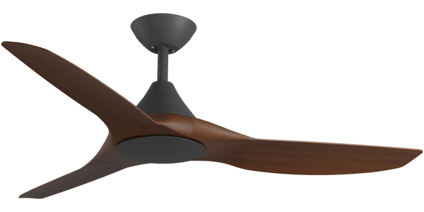 Cloudfan 48 Inch WiFi DC Ceiling Fan Black with Koa Blades
