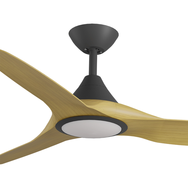 CloudFan 52 Inch WiFi DC LED Ceiling Fan with 20W CCT LED Black and Bamboo