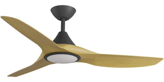 CloudFan 52 Inch WiFi DC LED Ceiling Fan with 20W CCT LED Black and Bamboo