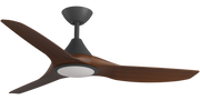 Cloudfan 52 Inch WiFi DC Ceiling Fan with 20W CCT LED Black with Koa Blades