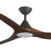 Cloudfan 52 Inch WiFi DC Ceiling Fan with 20W CCT LED Black with Koa Blades