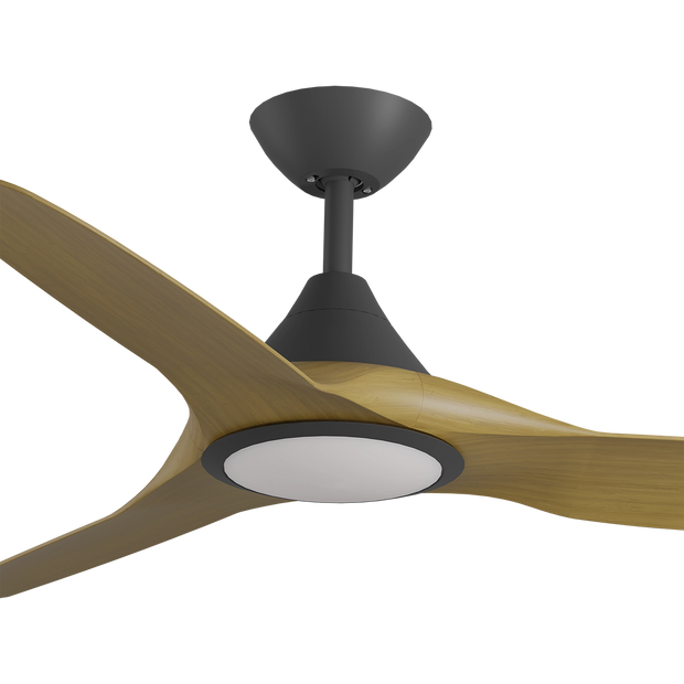 CloudFan 52 Inch WiFi DC LED Ceiling Fan with 20W CCT LED Black and Teak